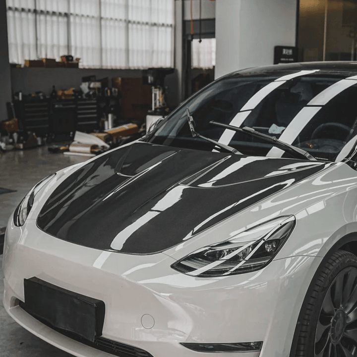 Black Carbon Vinyl Wrap for tesla