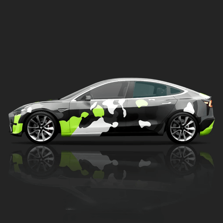 Black Green Camouflage Vinyl Wrap