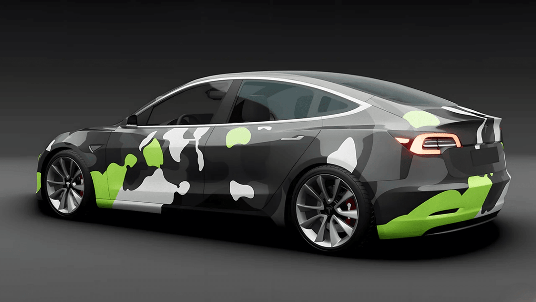 Black Green Camouflage Vinyl Wrap