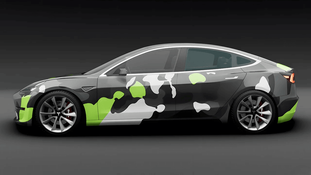 Black Green Camouflage Vinyl Wrap