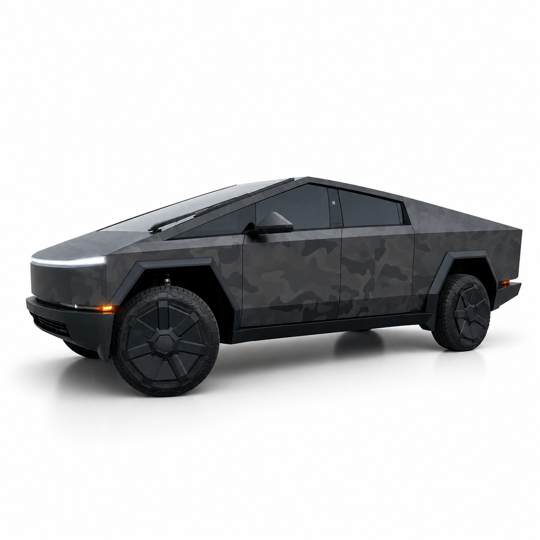 Black Gray Camouflage Vinyl Wrap