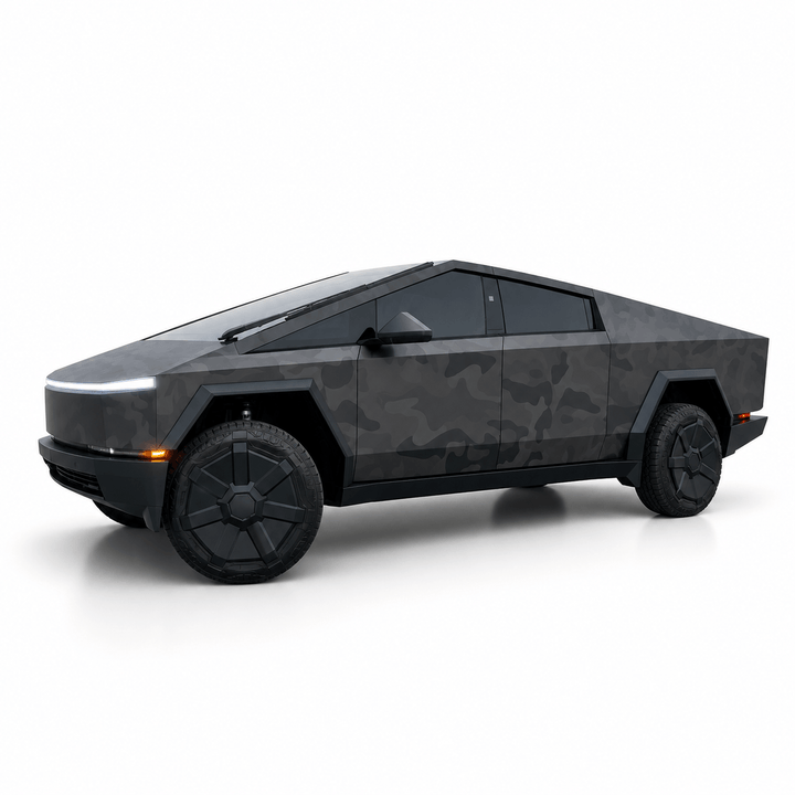 Black Gray Camouflage Vinyl Wrap