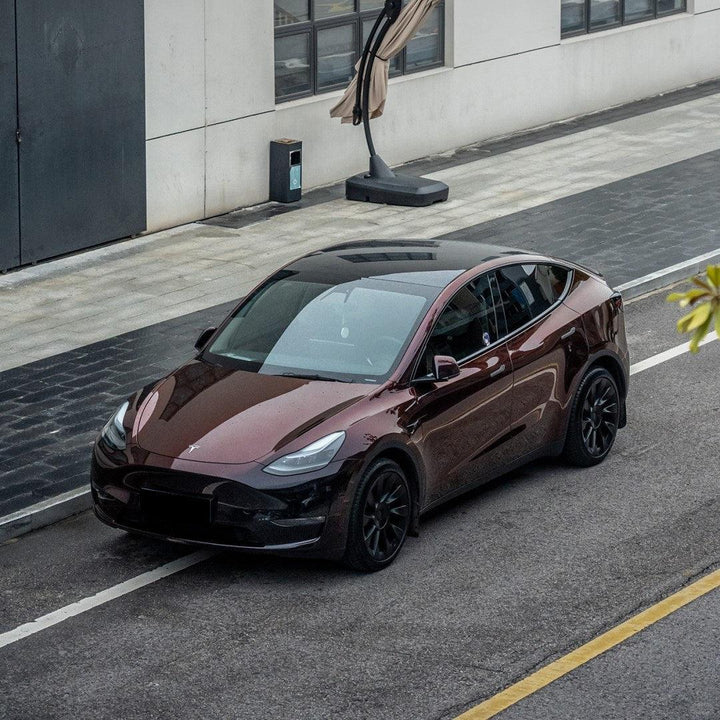 Chameleon Black Red car wrap