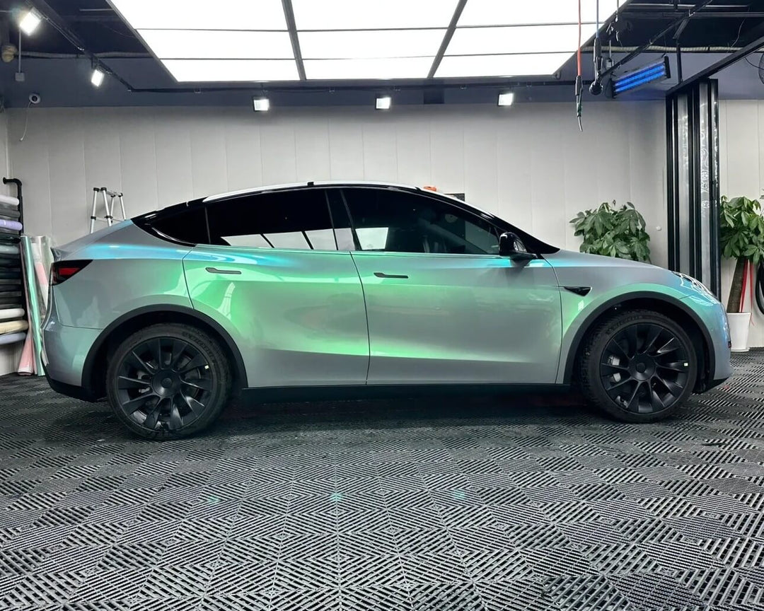 Chameleon Gray Green Car Wrap