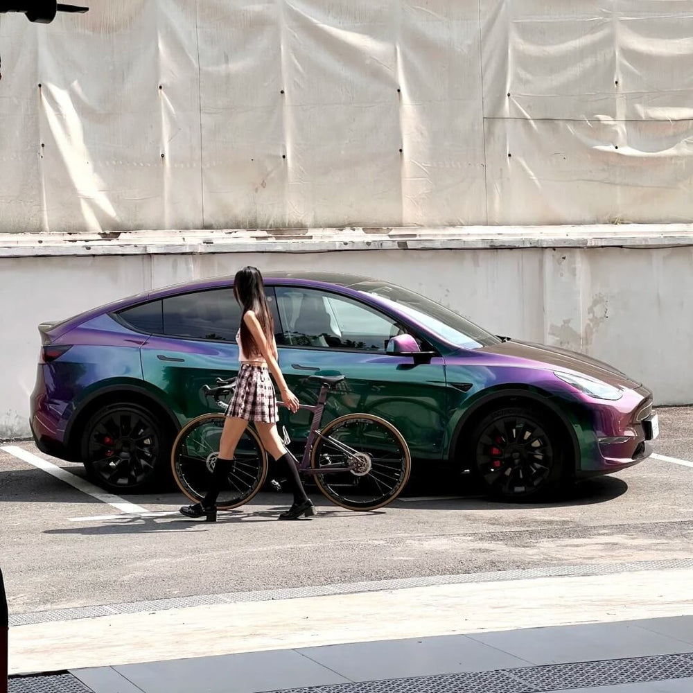 Chameleon Green Purple Color Shift Car Wrap
