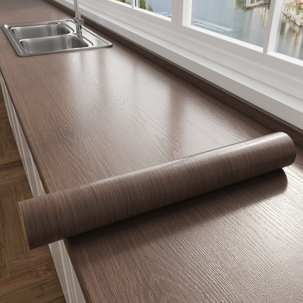 Coffee Wood Grain Vinyl Wrap