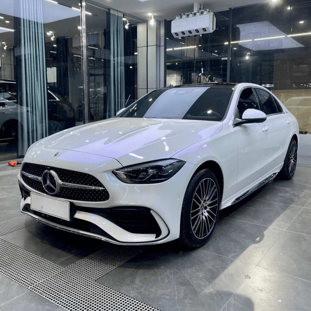 Color Shift Glitter White Blue Vinyl Wrap for Mercedes Wrap