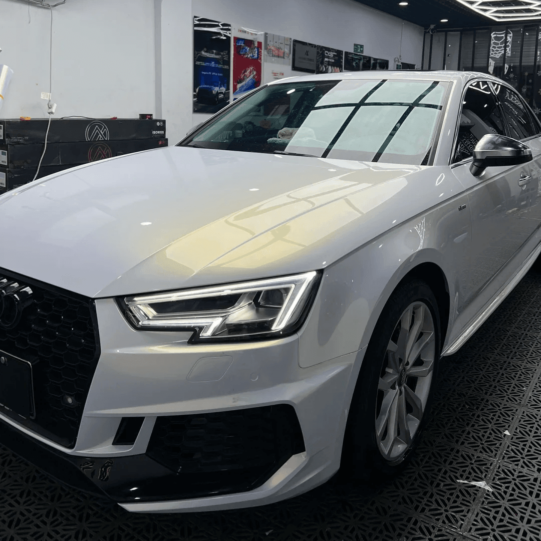 Color Shift Glitter White Gold Vinyl Wrap for Audi Wrapping