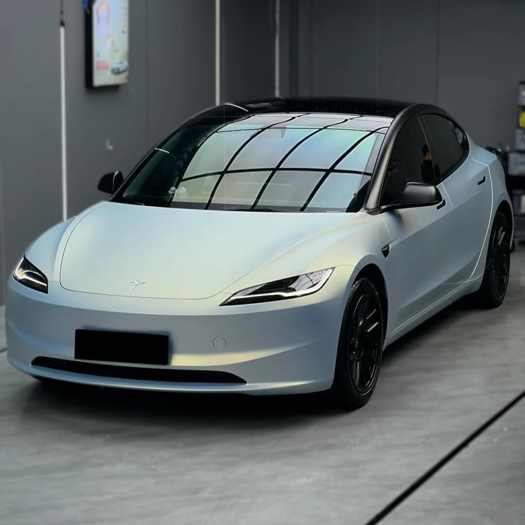 Color Shift Satin Metallic Blue Gold Color PPF Wrap