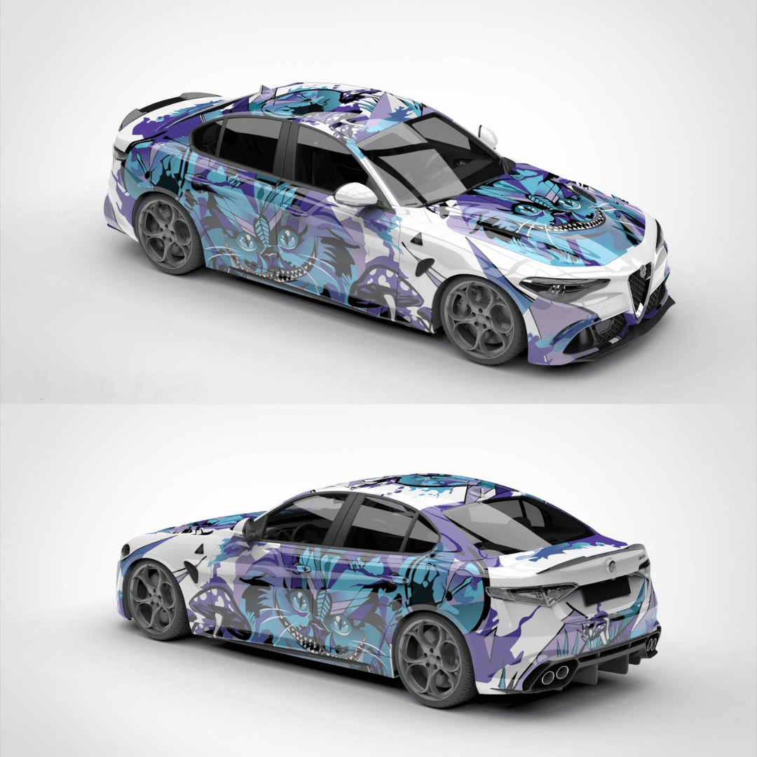 Custom Cheshire Cat Car Wrap