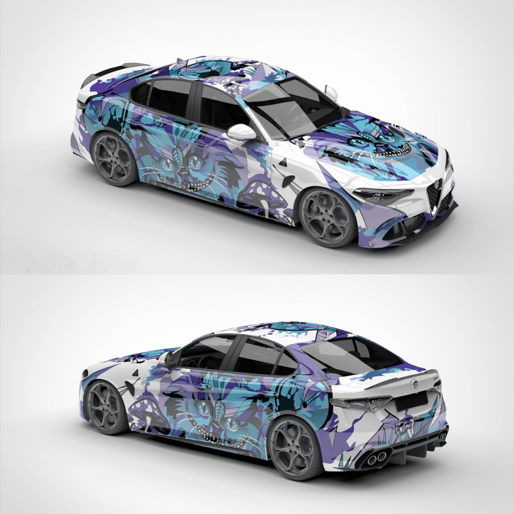 Custom Cheshire Cat Car Wrap