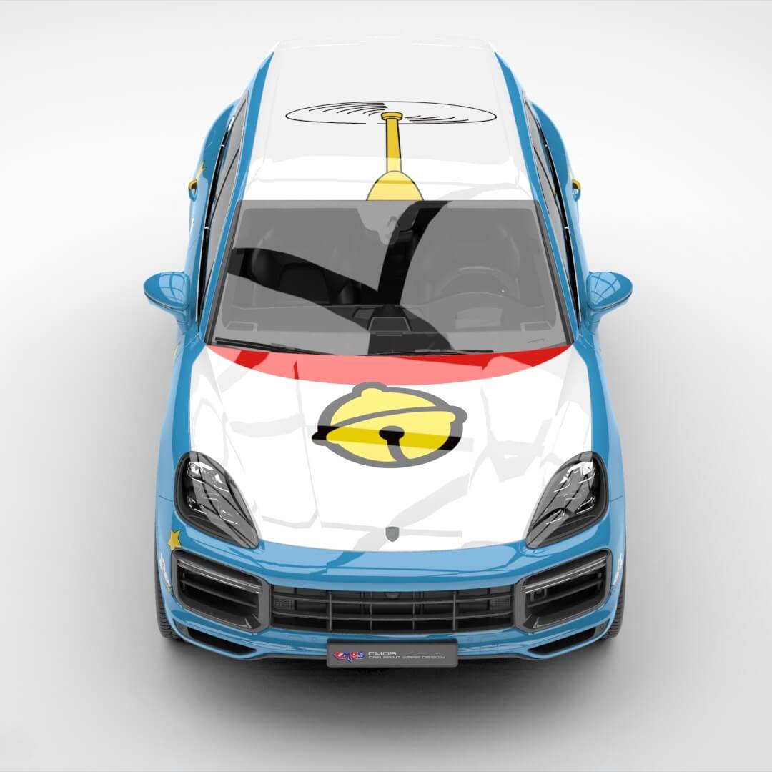 Custom Doraemon Car Wrap