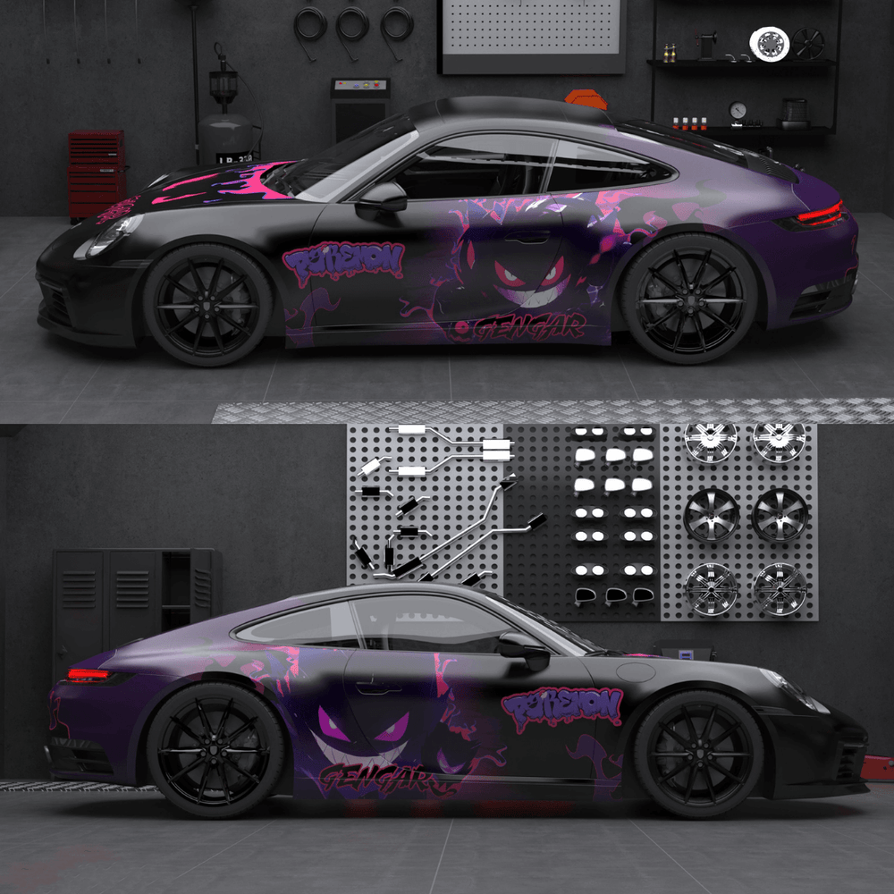 Custom Gengar Vehicle Wrap