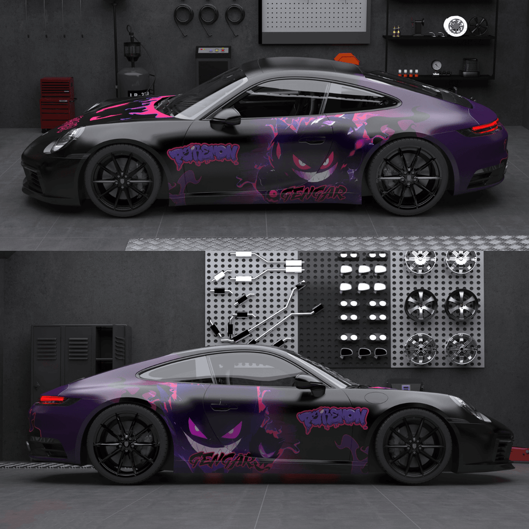 Custom Gengar Vehicle Wrap