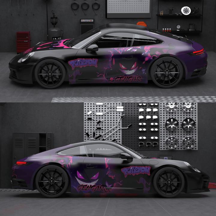 Custom Gengar Vehicle Wrap