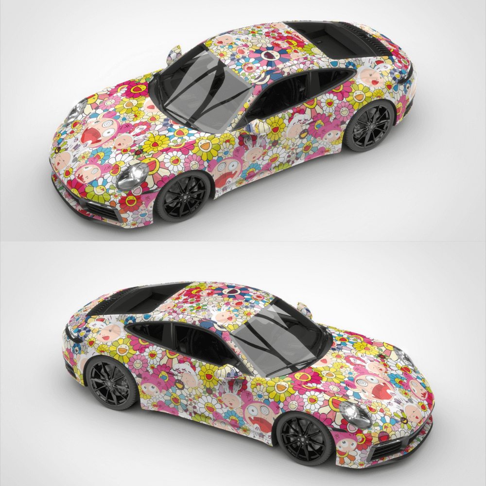 Custom Sunflower Car Wrap