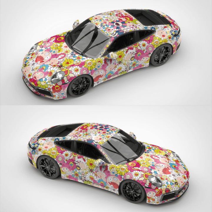 Custom Sunflower Car Wrap
