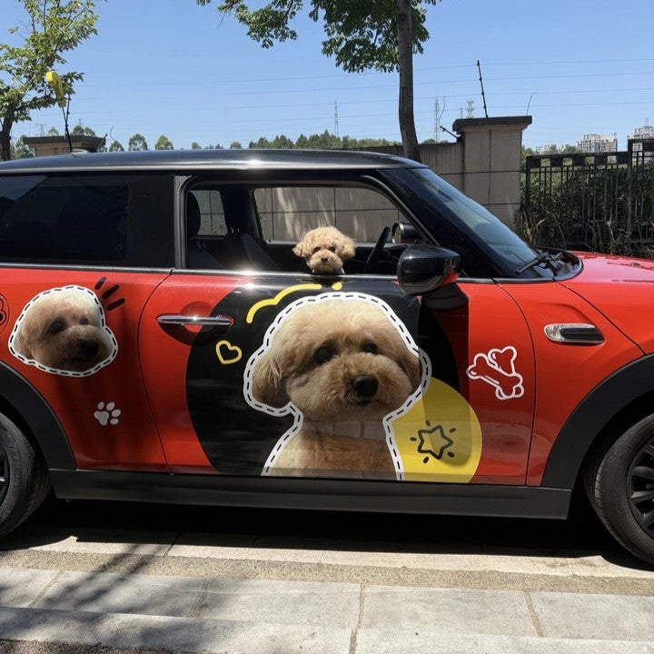 Dog car sticker