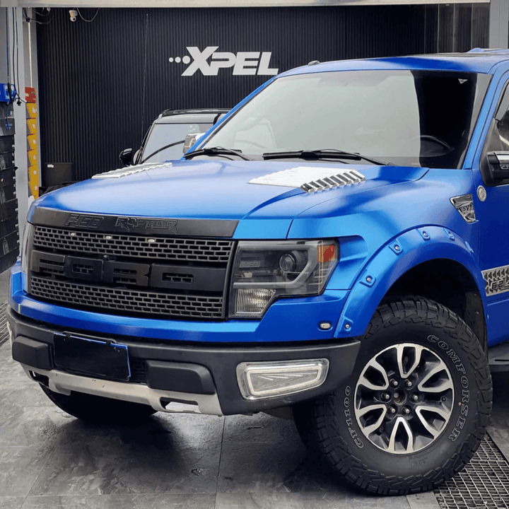 Ford Raptor Matte Metallic Ocean Blue Vinyl Wrap