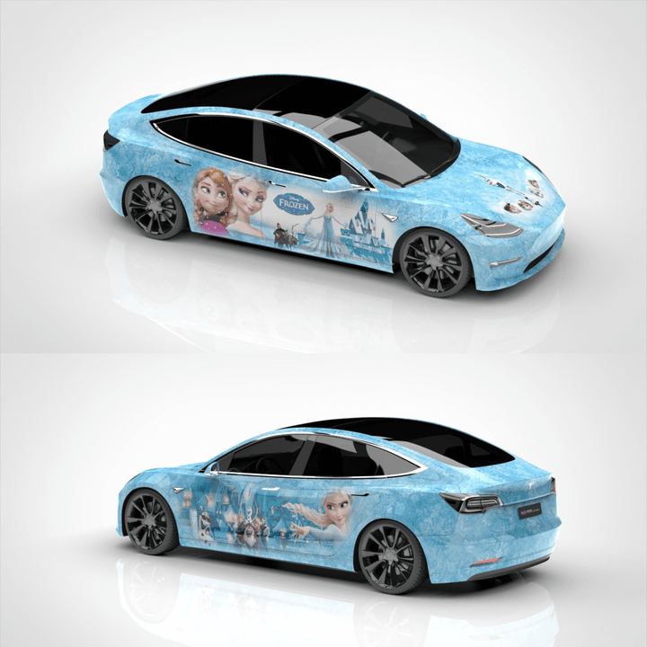 Frozen Anime Car Wrap
