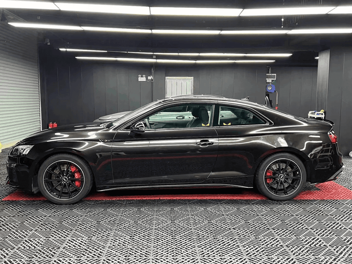 Gloss Metallic Black Vinyl Wrap for Audi