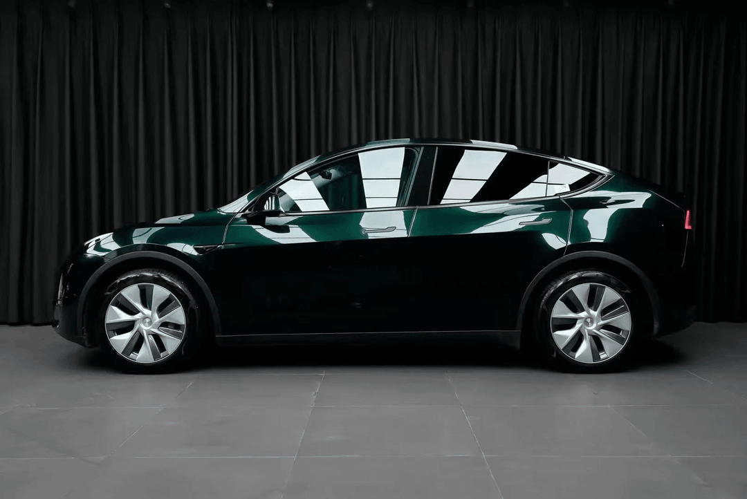 Gloss Metallic Midnigh tGreen Vinyl Wrap for tesla model y