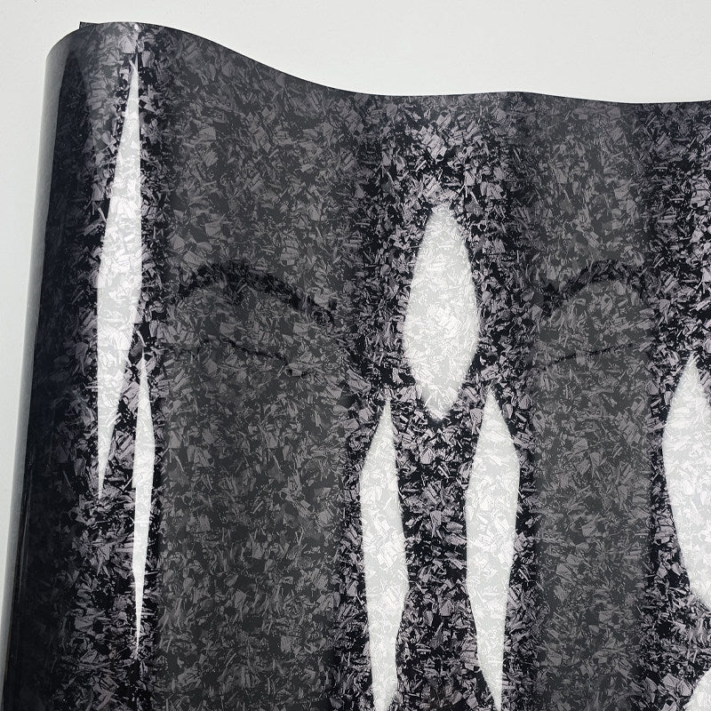 Gloss Black Marbled Carbon Wrap