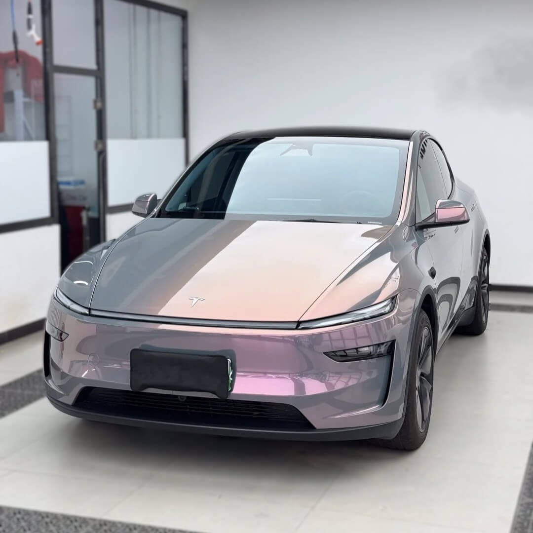 Gloss Iridescent Metallic Gray Tesla Color PPF