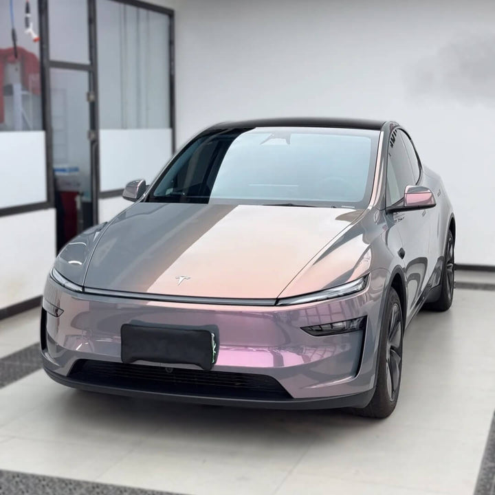 Gloss Iridescent Metallic Gray Tesla Color PPF