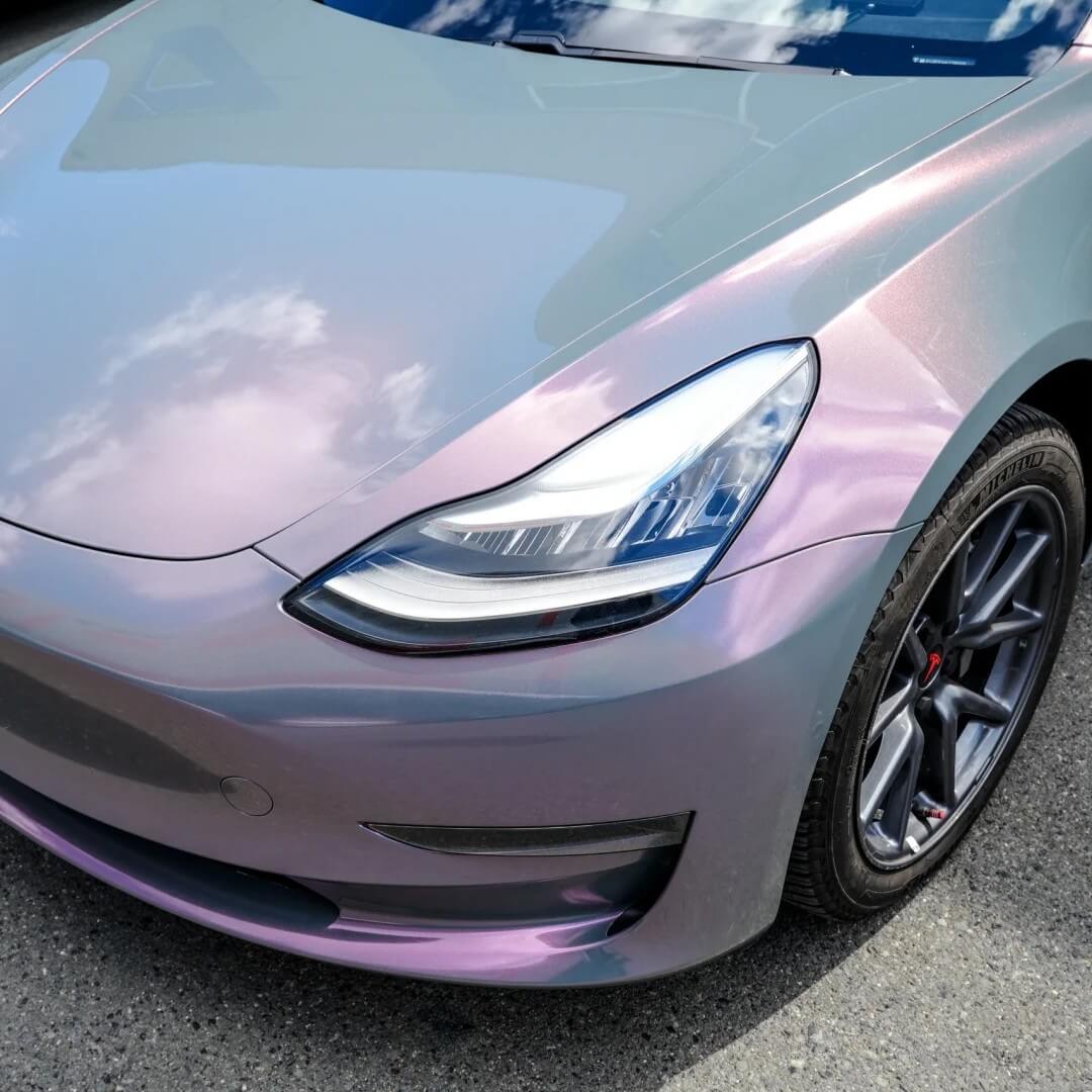 Gloss Iridescent Metallic Gray Wrap Color PPF