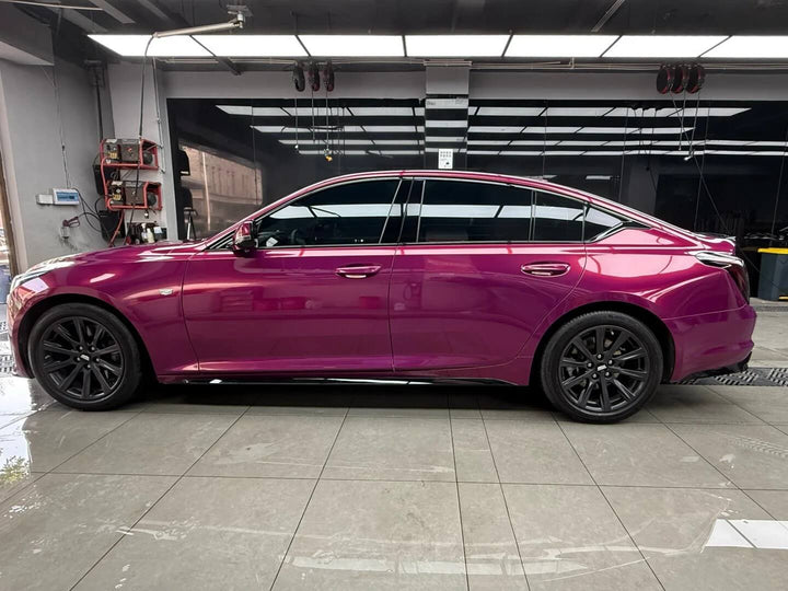 Gloss Metallic Burgundy Wrap PPF
