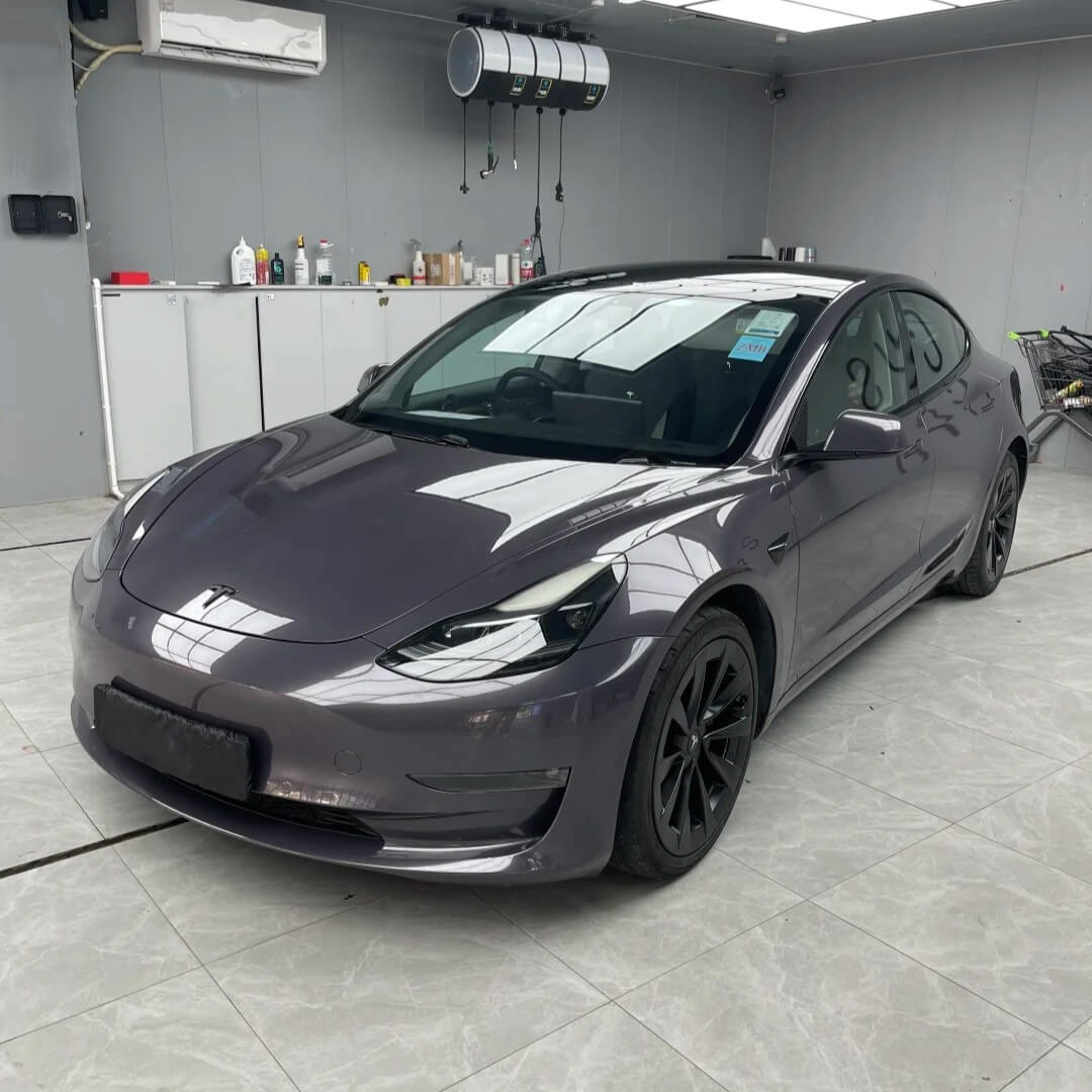 Gloss Metallic Galaxy Purple Tesla Color PPF