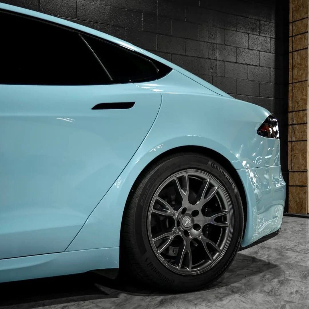 Gloss Metallic Glacier Blue Vinyl Wrap