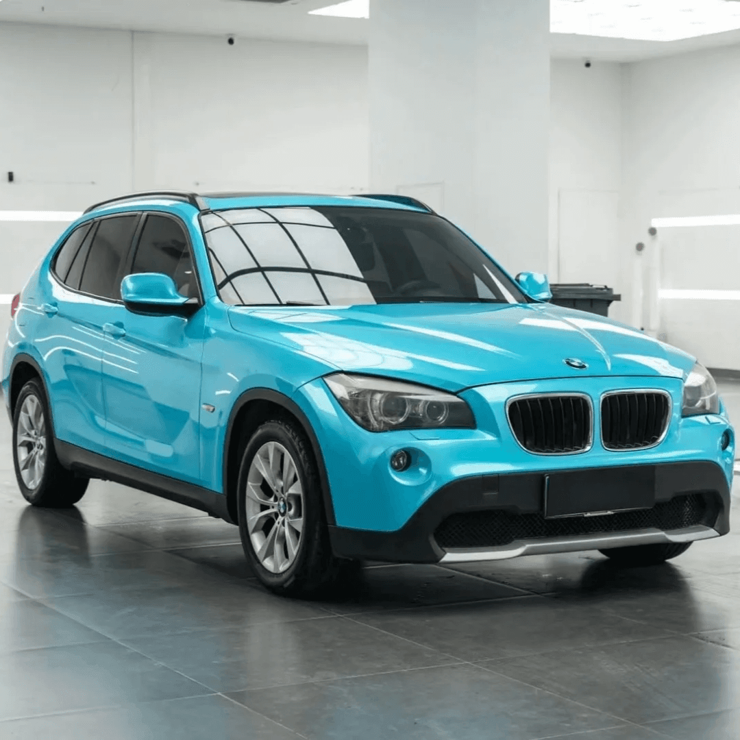 Gloss Metallic Turquoise Blue Wrap