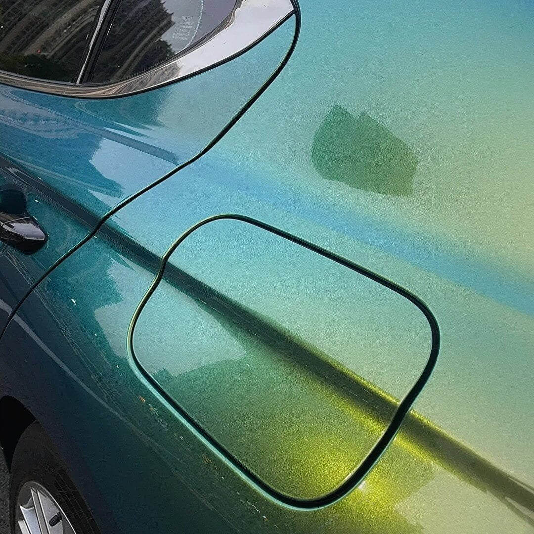 Gloss metallic Gotland green chameleon car wrap