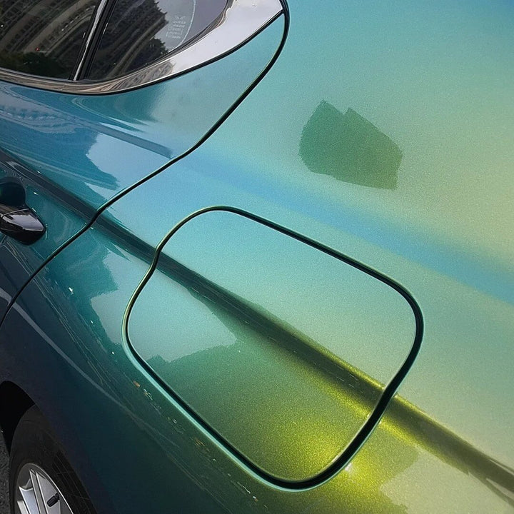 Gloss metallic Gotland green chameleon car wrap