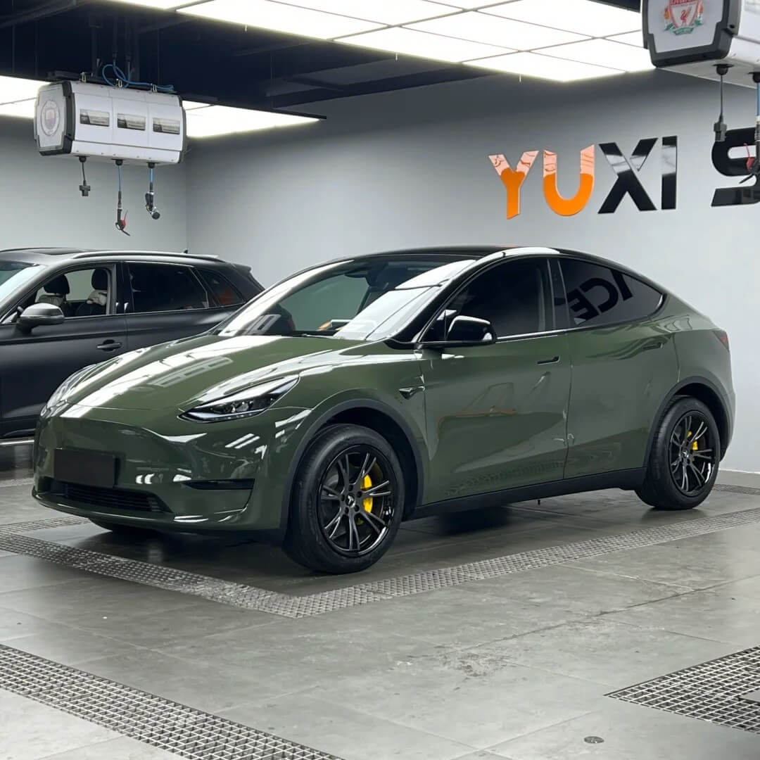 Glossy Dark Olive Green Wrap PPF