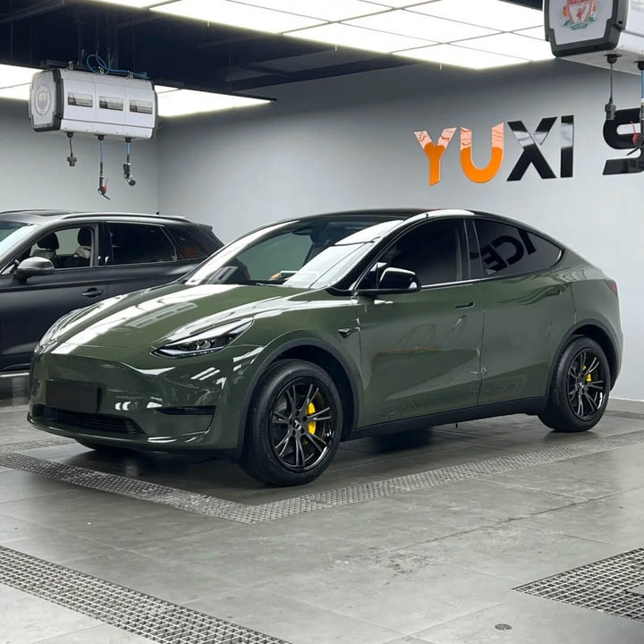 Glossy Dark Olive Green Wrap PPF