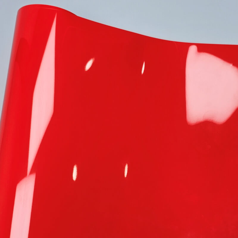 Glossy Ferrari Red Vinyl Film