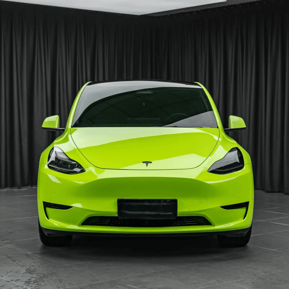 Glossy Green Tesla Wrap