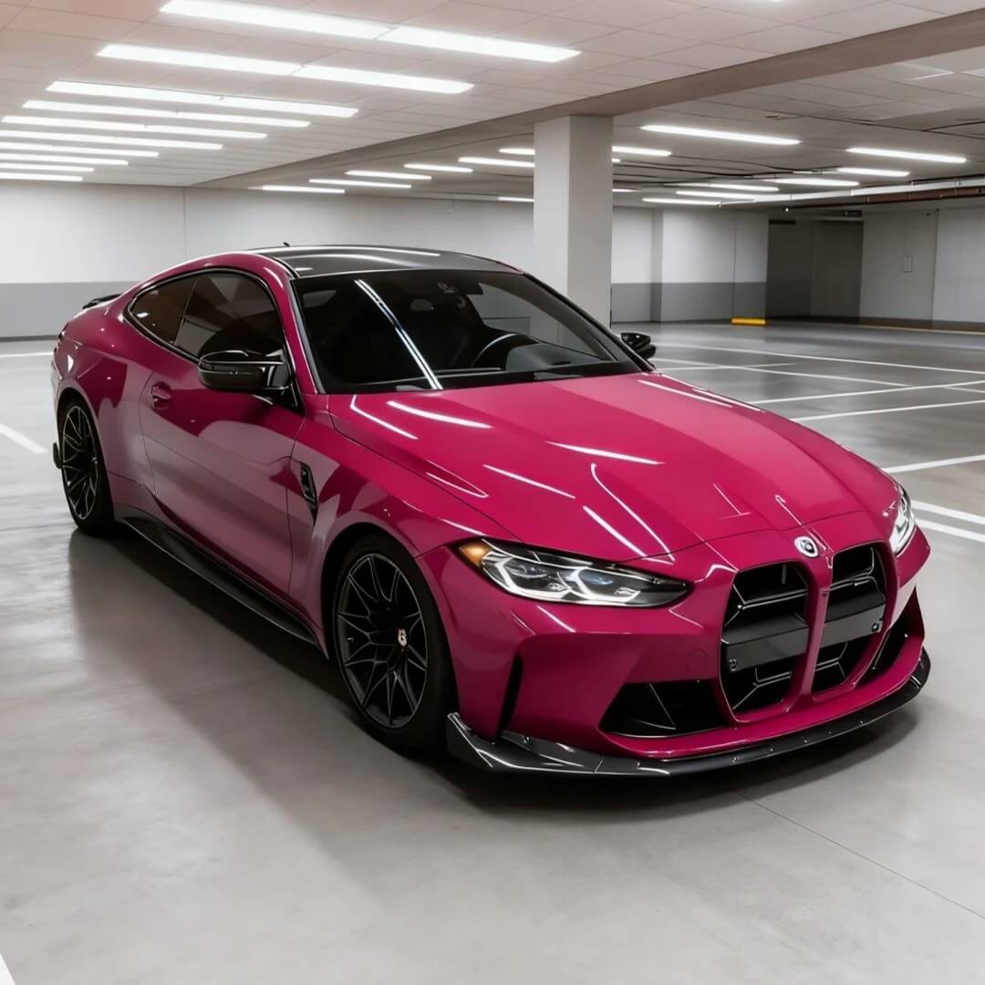 Glossy Magenta Car Wrap