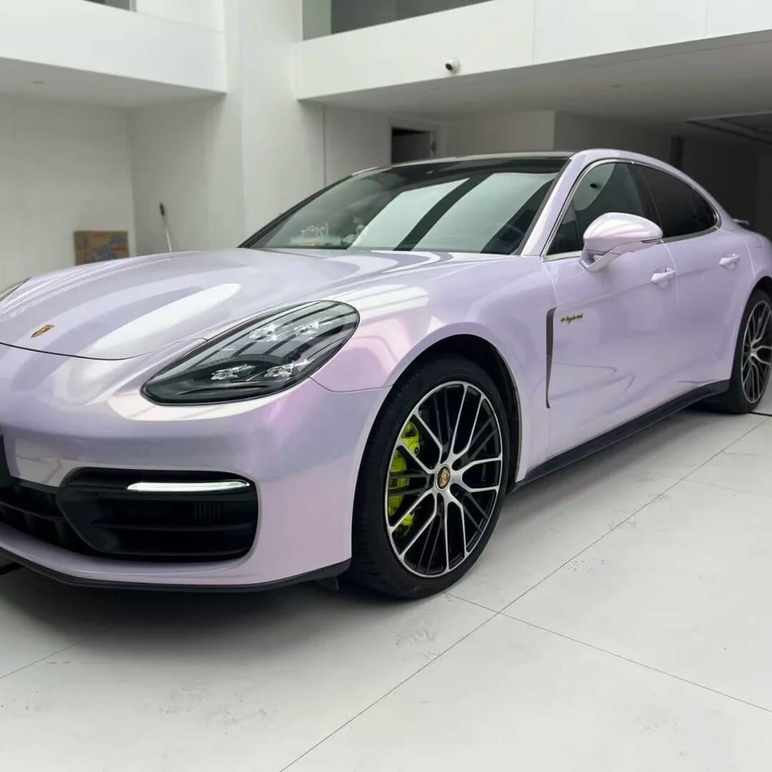 Glossy Pearlescent Lilac Car Wrap
