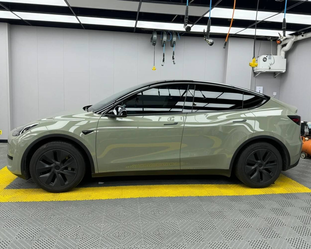 Glossy Sage Green Car Wrap
