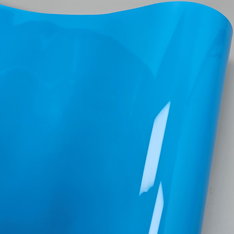Glossy Skyline Blue Vinyl Film
