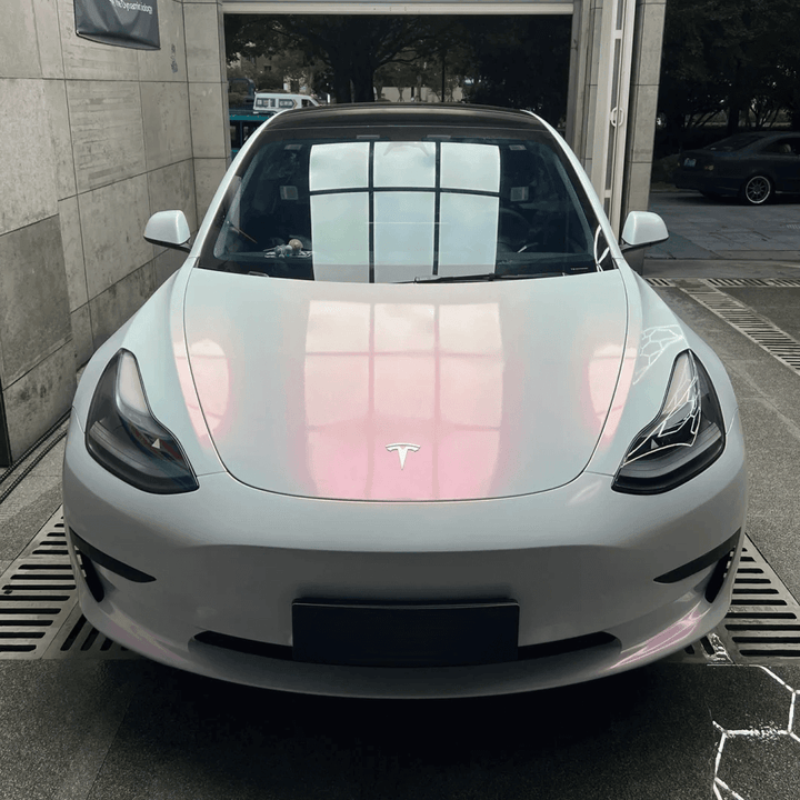 Glossy White Pink Chameleon Wrap