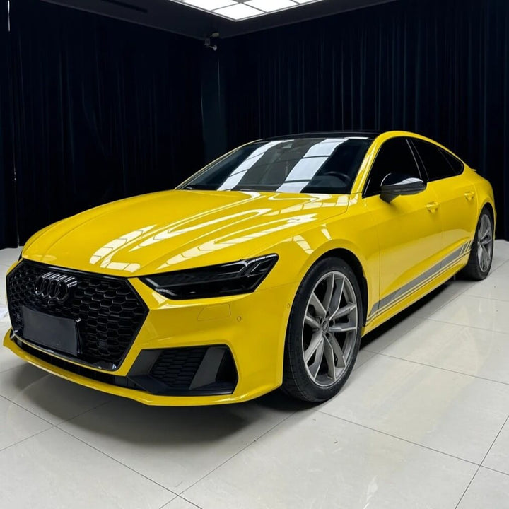 Glossy Yellow Audi Color PPF