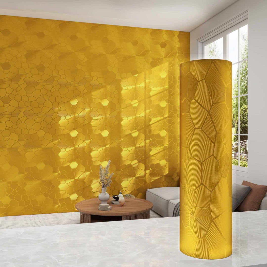 Golden Scales Metal Textured Wallpaper