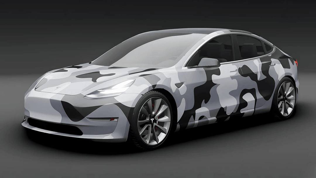 Gray Stealth Camouflage Vinyl Wrap