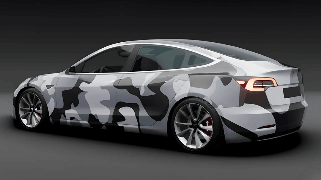 Gray Stealth Camouflage Vinyl Wrap