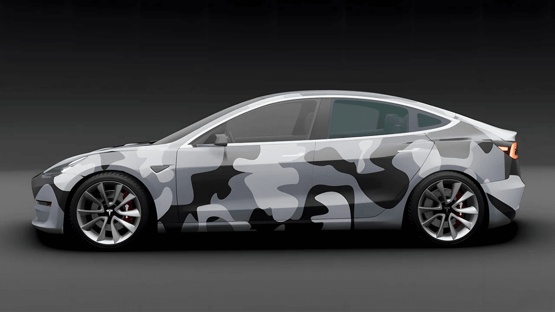 Gray Stealth Camouflage Vinyl Wrap